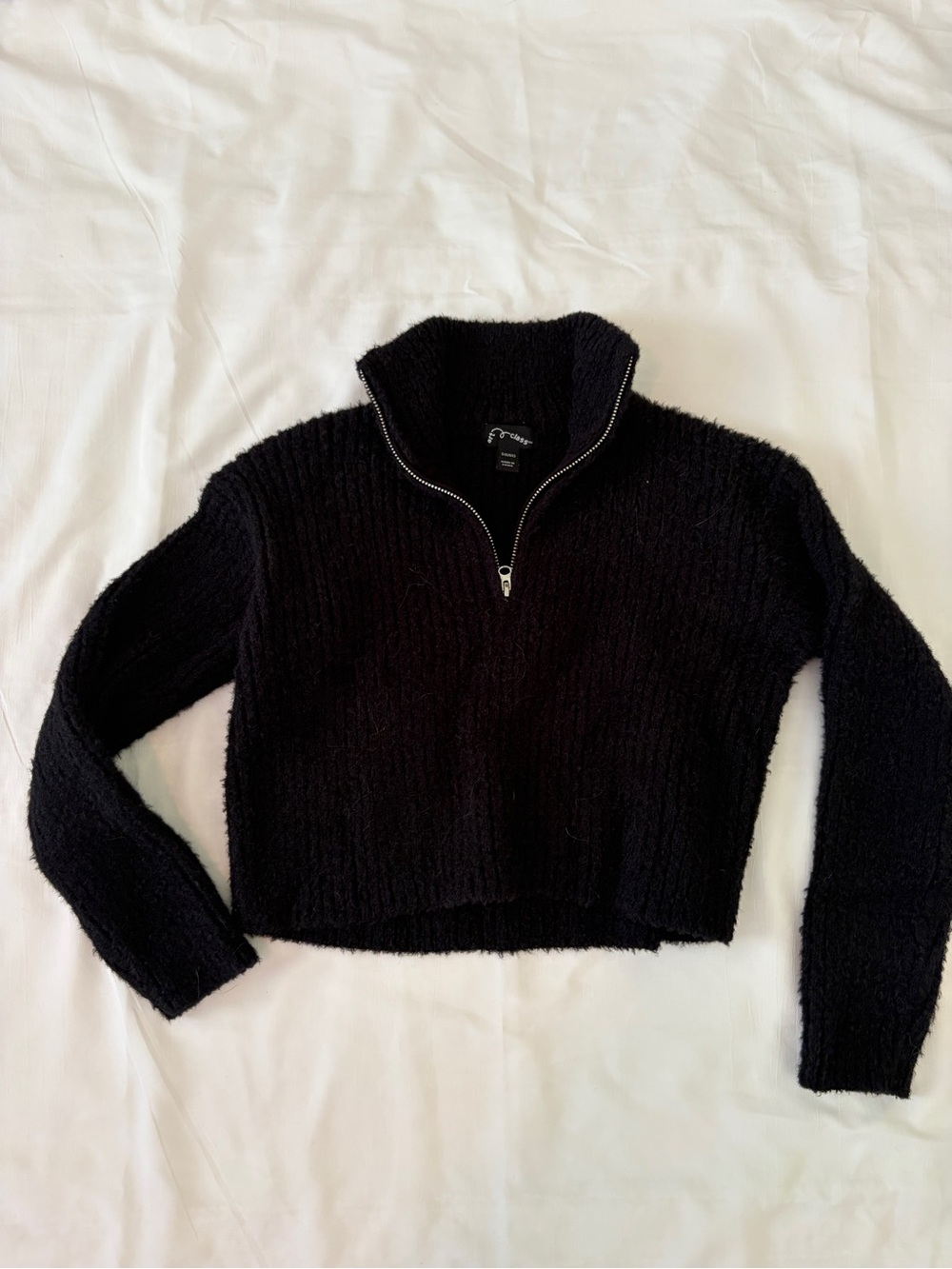art class Black Half-Zip Sweater, size S (girl)